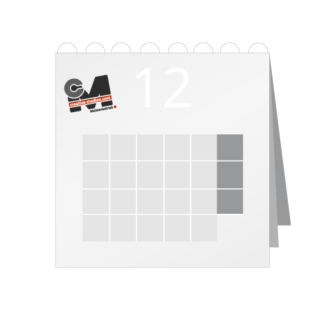 12 Blatt Wandkalender mit Deckblatt